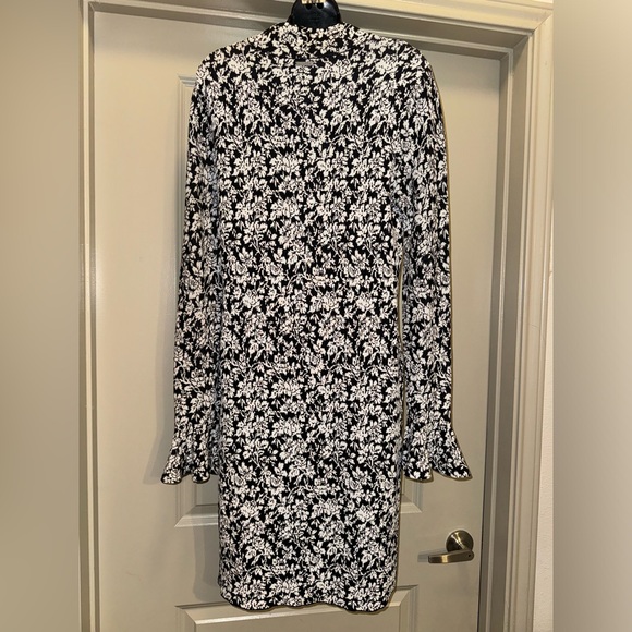MICHAEL KORS White Black Floral Bodycon Knit Dress size XL - Picture 10 of 15
